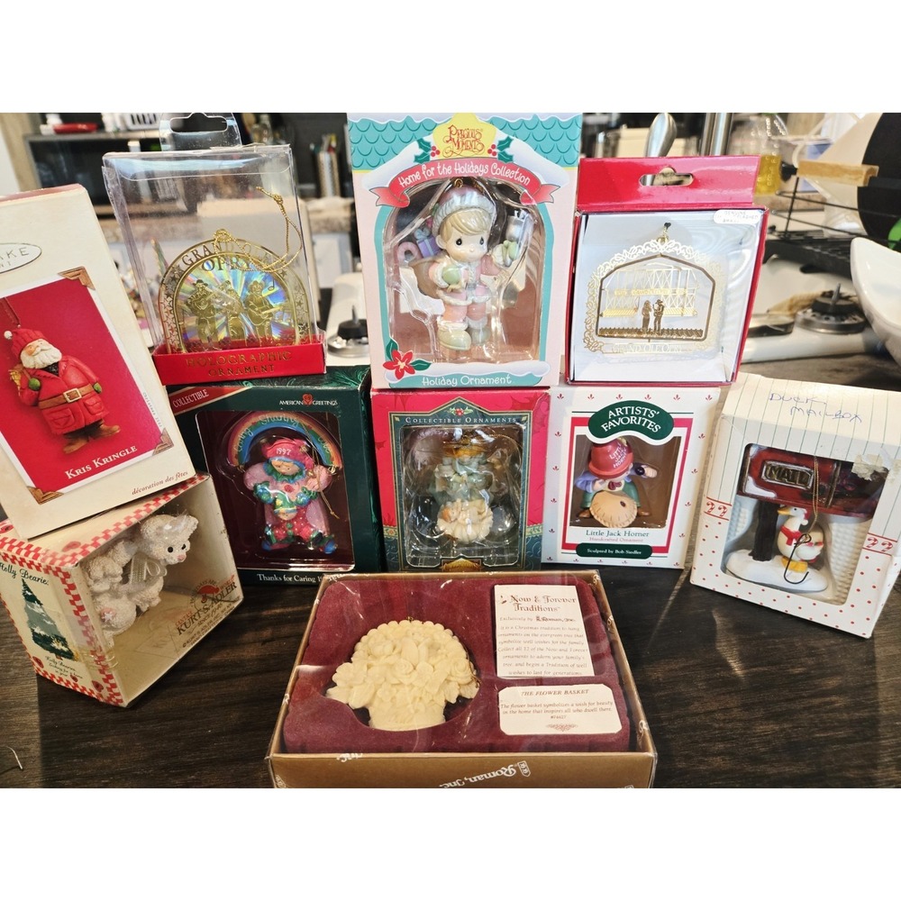 Vintage Christmas Ornaments Assorted Lot Assortment Sizes and Styles